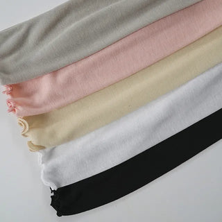 Zento Crop Basic Tencel Long Sleeve Cardigan