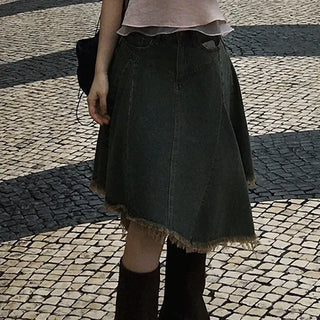Erido Denim Asymmetrical Skirt