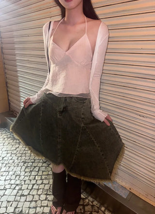 Erido Denim Asymmetrical Skirt