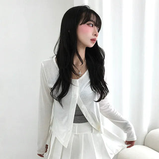 Onyx Delicate Fit Pastel Round Neck Long Sleeve Cardigan