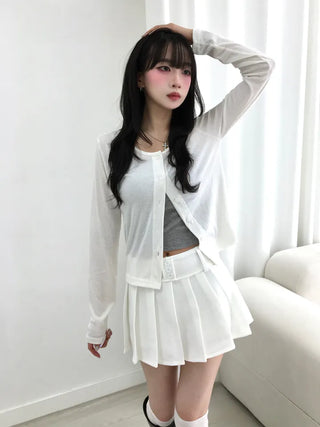 Onyx Delicate Fit Pastel Round Neck Long Sleeve Cardigan