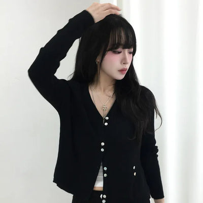 Hiro V-neck Ribbed Cardigan