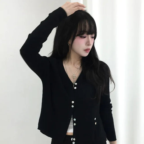 Hiro V-neck Ribbed Cardigan