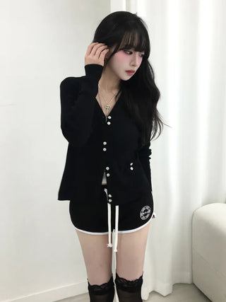 Hiro V-neck Ribbed Cardigan
