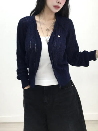 Junie Cable Knit Boucle Cardigan