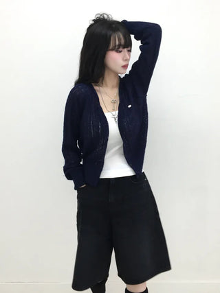 Junie Cable Knit Boucle Cardigan