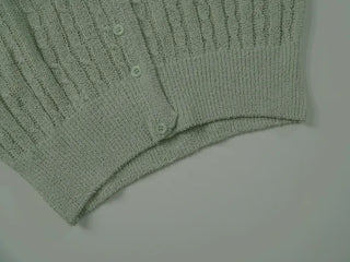 Junie Cable Knit Boucle Cardigan