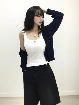 Obe Square Neck Cap Sleeveless
