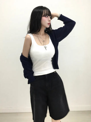 Obe Square Neck Cap Sleeveless