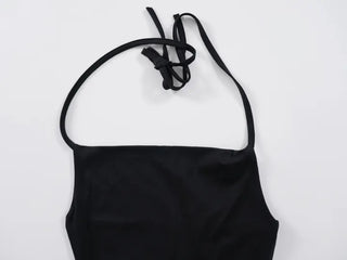 Misu Shirred Layered Halter Neck