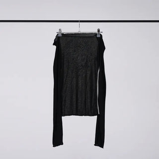 Nicole See-through Wing Off-Shoulder Long Sleeve Tee