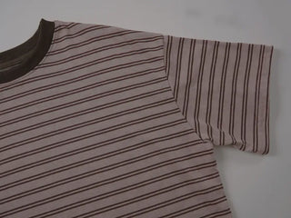 Beak Boxy Fit Striped Color Block Short Sleeve T-shirt