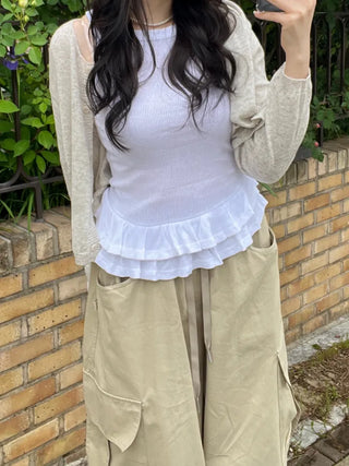 Vino Tiered Frill Sleeveless