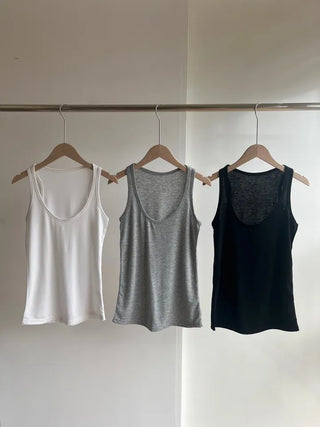 Square Stretchy Deep U-Neck Sleeveless