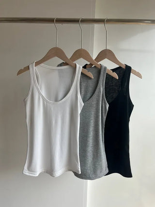 Square Stretchy Deep U-Neck Sleeveless