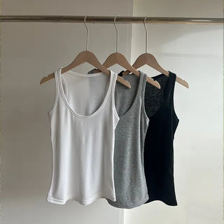 Square Stretchy Deep U-Neck Sleeveless