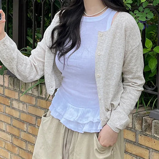 Juna Round Neck Relaxed Fit Summer Cardigan