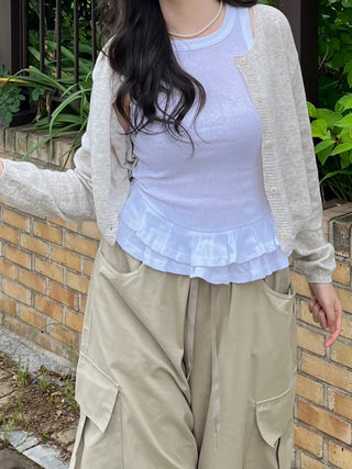 Juna Round Neck Relaxed Fit Summer Cardigan