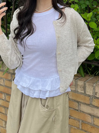 Juna Round Neck Relaxed Fit Summer Cardigan
