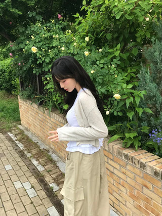 Juna Round Neck Relaxed Fit Summer Cardigan