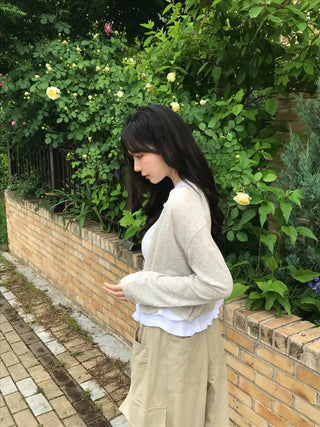 Juna Round Neck Relaxed Fit Summer Cardigan