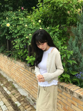 Juna Round Neck Relaxed Fit Summer Cardigan
