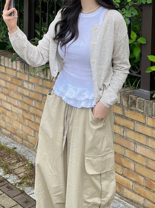 Juna Round Neck Relaxed Fit Summer Cardigan