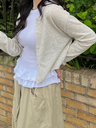 Juna Round Neck Relaxed Fit Summer Cardigan