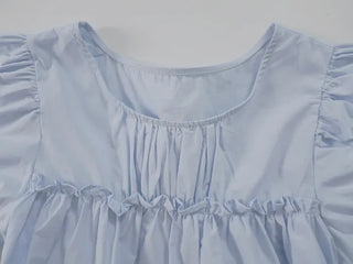 Rubin Frill Shirred Tiered Blouse