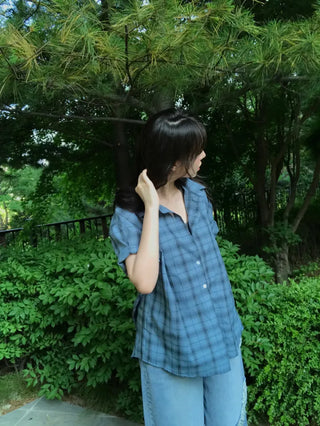 Baku Seersucker Vintage Check Short Sleeve Shirt