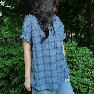 Baku Seersucker Vintage Check Short Sleeve Shirt