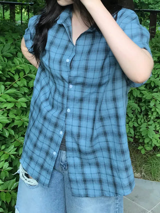 Baku Seersucker Vintage Check Short Sleeve Shirt