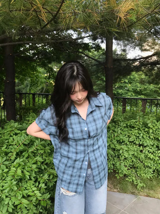 Baku Seersucker Vintage Check Short Sleeve Shirt