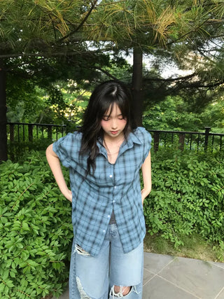Baku Seersucker Vintage Check Short Sleeve Shirt