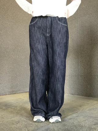 Ceramic Cool Flow Raw Denim Elastic Waist Pants
