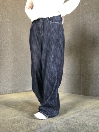 Ceramic Cool Flow Raw Denim Elastic Waist Pants