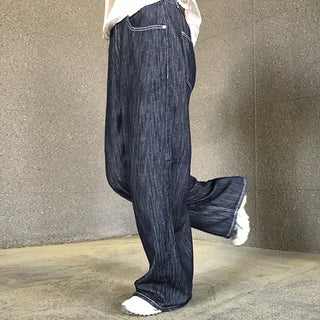 Ceramic Cool Flow Raw Denim Elastic Waist Pants