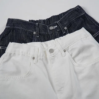 Ceramic Cool Flow Raw Denim Elastic Waist Pants