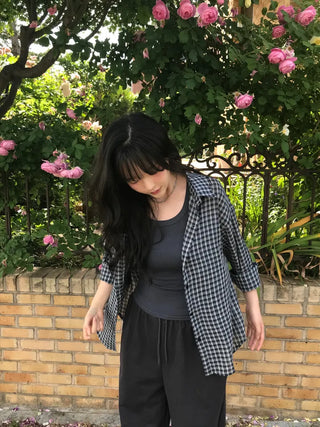 Kuni Oversized Summer Wrinkle Long Sleeve Shirt