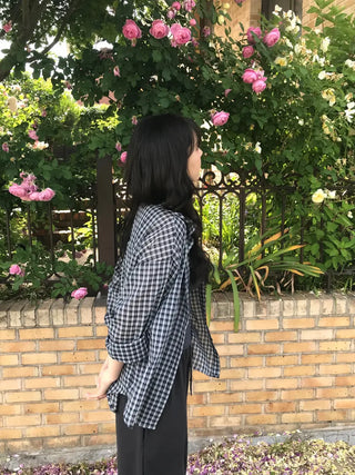 Kuni Oversized Summer Wrinkle Long Sleeve Shirt