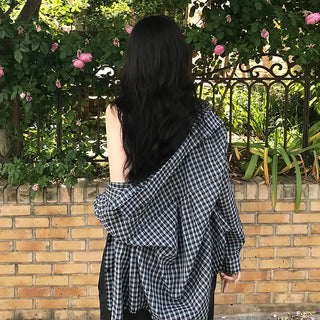 Kuni Oversized Summer Wrinkle Long Sleeve Shirt