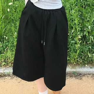 Subi Pintuck Bermuda Elastic Waist Training Pants