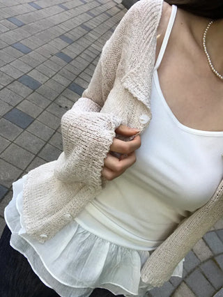 Maro Layered Chiffon Frill Sleeveless Top