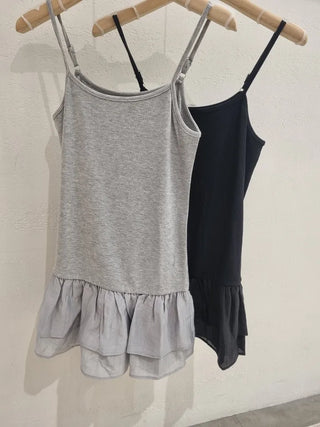 Maro Layered Chiffon Frill Sleeveless Top
