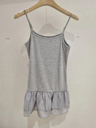 Maro Layered Chiffon Frill Sleeveless Top