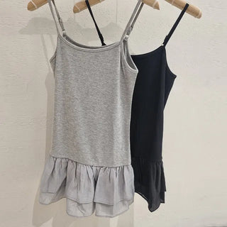 Maro Layered Chiffon Frill Sleeveless Top