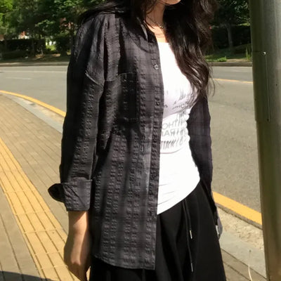 Cheru Loose Fit Summer Plaid Shirt