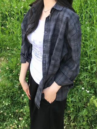 Cheru Loose Fit Summer Plaid Shirt