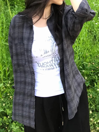 Cheru Loose Fit Summer Plaid Shirt