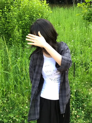 Cheru Loose Fit Summer Plaid Shirt